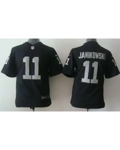 Raiders #11 Sebastian Janikowski Black Team Color Youth Stitched NFL Elite Jersey