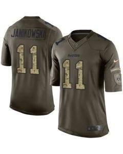 Raiders #11 Sebastian Janikowski Green Men's Stitched NFL Limited Salute to Service Jersey