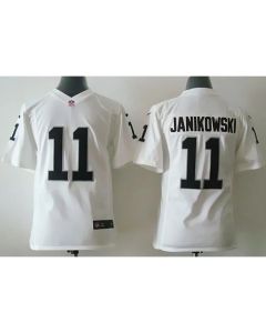 Raiders #11 Sebastian Janikowski White Youth Stitched NFL Elite Jersey
