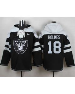 Raiders #18 Andre Holmes Black Player Pullover NFL Hoodie