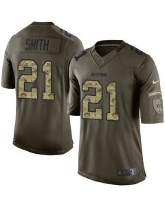Raiders #21 Sean Smith Green Men's Stitched NFL Limited Salute to Service Jersey