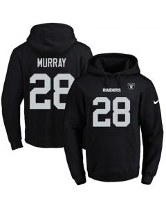 Raiders #28 Latavius Murray Black Name & Number Pullover NFL Hoodie