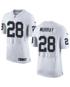 Raiders #28 Latavius Murray White Men's Stitched NFL Elite Jersey