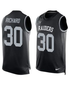 Raiders #30 Jalen Richard Black Team Color Men's Stitched NFL Limited Tank Top Jersey
