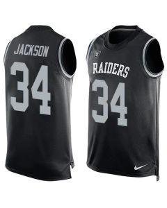 Raiders #34 Bo Jackson Black Team Color Men's Stitched NFL Limited Tank Top Jersey