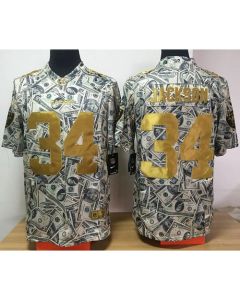 Raiders #34 Bo Jackson Dollar Fashion Men's Stitched NFL Elite Jersey