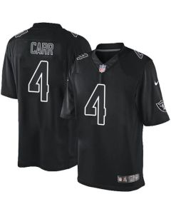 Raiders #4 Derek Carr Black Men's Stitched NFL Impact Limited Jersey