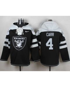 Raiders #4 Derek Carr Black Player Pullover NFL Hoodie
