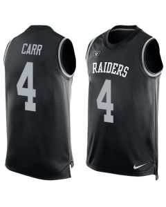 Raiders #4 Derek Carr Black Team Color Men's Stitched NFL Limited Tank Top Jersey