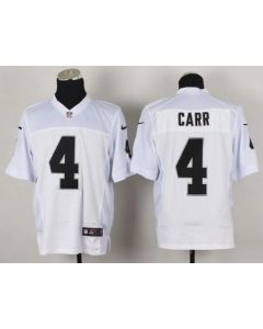 Raiders #4 Derek Carr White Men's Stitched NFL Elite Jersey