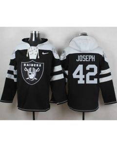 Raiders #42 Karl Joseph Black Player Pullover NFL Hoodie