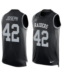 Raiders #42 Karl Joseph Black Team Color Men's Stitched NFL Limited Tank Top Jersey