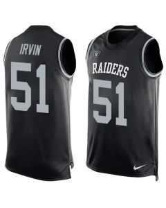 Raiders #51 Bruce Irvin Black Team Color Men's Stitched NFL Limited Tank Top Jersey