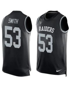 Raiders #53 Malcolm Smith Black Team Color Men's Stitched NFL Limited Tank Top Jersey