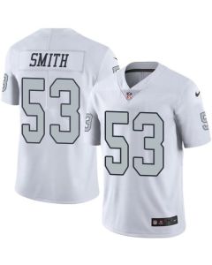 Raiders #53 Malcolm Smith White Men's Stitched NFL Limited Rush Jersey