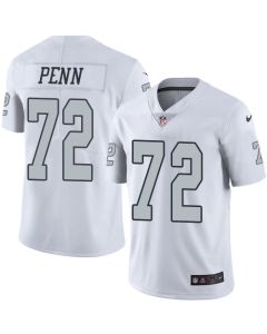 Raiders #72 Donald Penn White Men's Stitched NFL Limited Rush Jersey