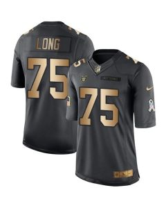 Raiders #75 Howie Long Black Men's Stitched NFL Limited Gold Salute To Service Jersey