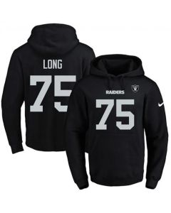 Raiders #75 Howie Long Black Name & Number Pullover NFL Hoodie