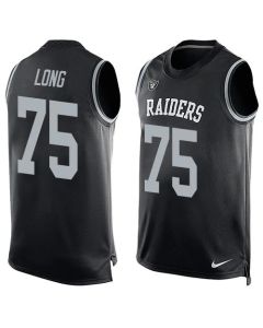 Raiders #75 Howie Long Black Team Color Men's Stitched NFL Limited Tank Top Jersey