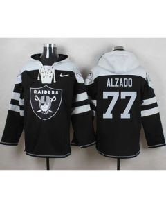 Raiders #77 Lyle Alzado Black Player Pullover NFL Hoodie