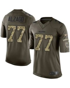 Raiders #77 Lyle Alzado Green Men's Stitched NFL Limited Salute to Service Jersey