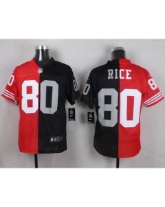 Raiders #80 Jerry Rice Red/Black Two Tone San Francisco 49ers Men's Stitched NFL Jersey