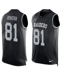 Raiders #81 Mychal Rivera Black Team Color Men's Stitched NFL Limited Tank Top Jersey