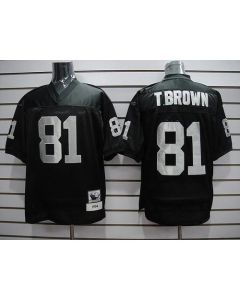 Raiders #81 T.Brown Black Stitched Youth NFL Jersey