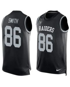 Raiders #86 Lee Smith Black Team Color Men's Stitched NFL Limited Tank Top Jersey