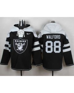 Raiders #88 Clive Walford Black Player Pullover NFL Hoodie