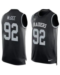 Raiders #92 Stacy McGee Black Team Color Men's Stitched NFL Limited Tank Top Jersey