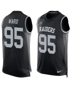Raiders #95 Jihad Ward Black Team Color Men's Stitched NFL Limited Tank Top Jersey