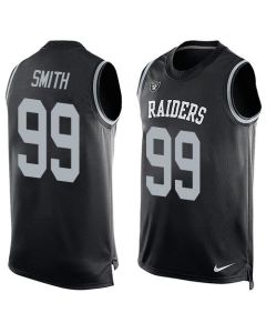 Raiders #99 Aldon Smith Black Team Color Men's Stitched NFL Limited Tank Top Jersey