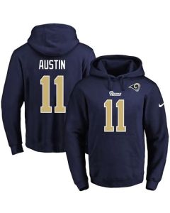 Rams #11 Tavon Austin Navy Blue Name & Number Pullover NFL Hoodie