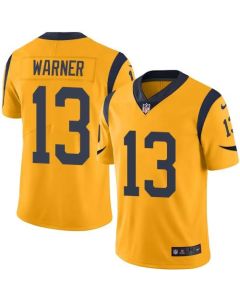 Rams #13 Kurt Warner Gold Youth Stitched NFL Limited Rush Jersey