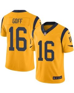 Rams #16 Jared Goff Gold Youth Stitched NFL Limited Rush Jersey