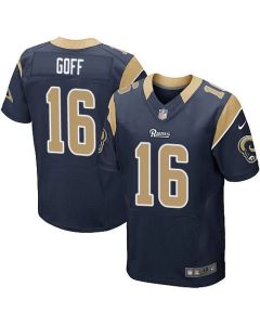 Rams #16 Jared Goff Navy Blue Team Color Men's Stitched NFL Elite Jersey