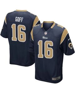 Rams #16 Jared Goff Navy Blue Team Color Youth Stitched NFL Elite Jersey