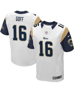 Rams #16 Jared Goff White Men's Stitched NFL Elite Jersey