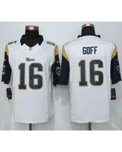 Rams #16 Jared Goff White Men's Stitched NFL Limited Jersey