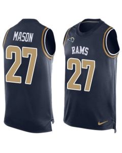 Rams #27 Tre Mason Navy Blue Team Color Men's Stitched NFL Limited Tank Top Jersey