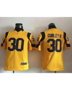 Rams #30 Todd Gurley II Gold Youth Stitched NFL Elite Rush Jersey
