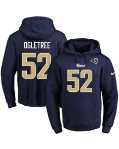 Rams #52 Alec Ogletree Navy Blue Name & Number Pullover NFL Hoodie