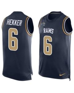Rams #6 Johnny Hekker Navy Blue Team Color Men's Stitched NFL Limited Tank Top Jersey