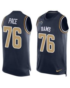 Rams #76 Orlando Pace Navy Blue Team Color Men's Stitched NFL Limited Tank Top Jersey