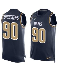 Rams #90 Michael Brockers Navy Blue Team Color Men's Stitched NFL Limited Tank Top Jersey