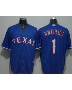 Rangers #1 Elvis Andrus Blue New Cool Base Stitched MLB Jersey