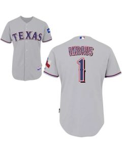 Rangers #1 Elvis Andrus Grey Stitched MLB Jersey