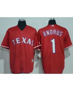 Rangers #1 Elvis Andrus Red New Cool Base Stitched MLB Jersey