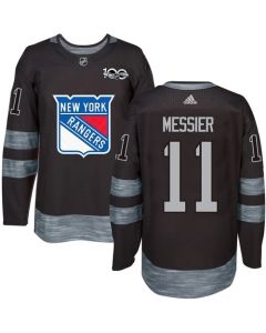 Rangers #11 Mark Messier Black 1917-2017 100th Anniversary Stitched NHL Jersey